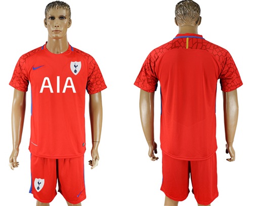 Tottenham Hotspur Blank Red Goalkeeper Soccer Club Jersey - Click Image to Close